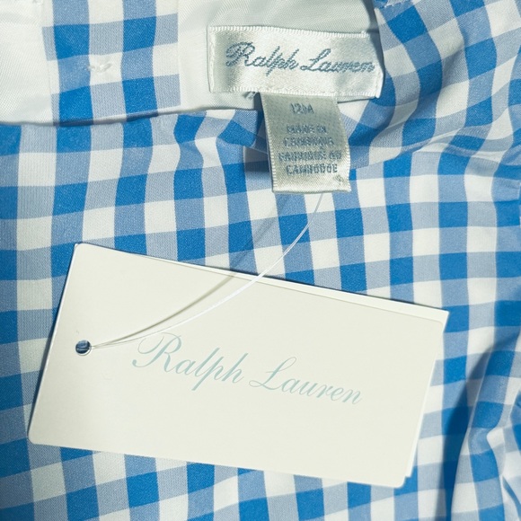 Ralph Lauren Baby Dress - NWT Checkered/Gingham Taffeta - Picture 3 of 5